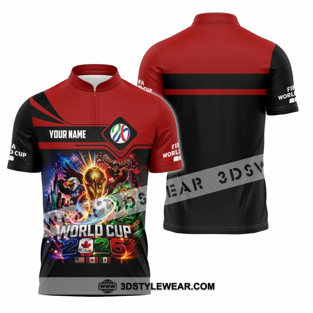 Unisex Shirt - Custom World Cup 2026 Shirt - Zipper Polo Shirt / S - T-shirt