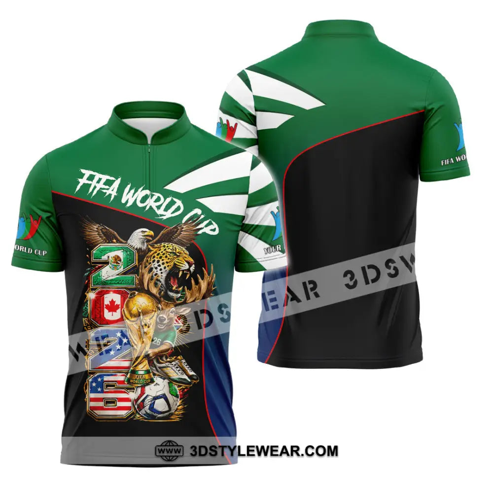 Unisex Shirt - Custom World Cup 2026 Shirt - Zipper Polo Shirt / S - T-shirt