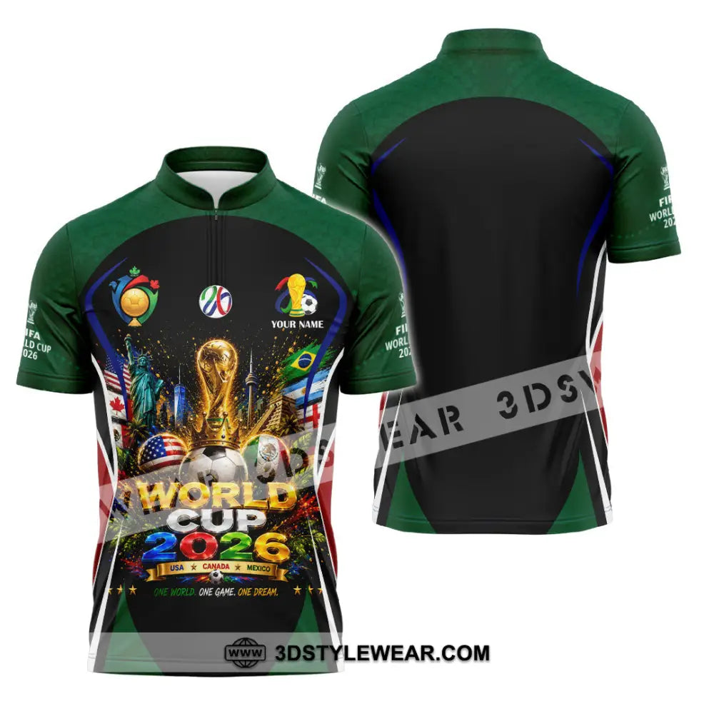Unisex Shirt - Custom World Cup 2026 Shirt - Zipper Polo Shirt / S - T-shirt