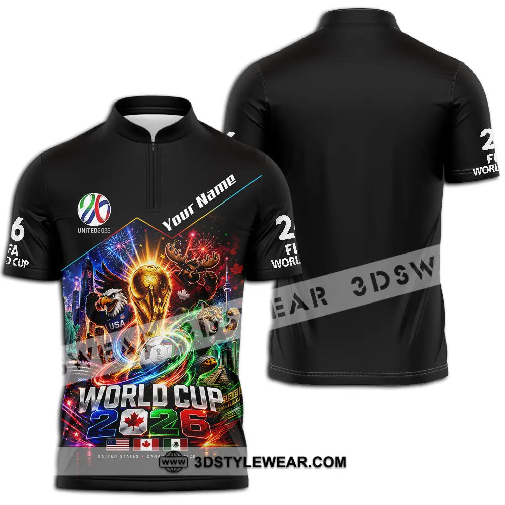 Unisex Shirt - Custom World Cup 2026 Shirt - Zipper Polo Shirt / S - T-shirt