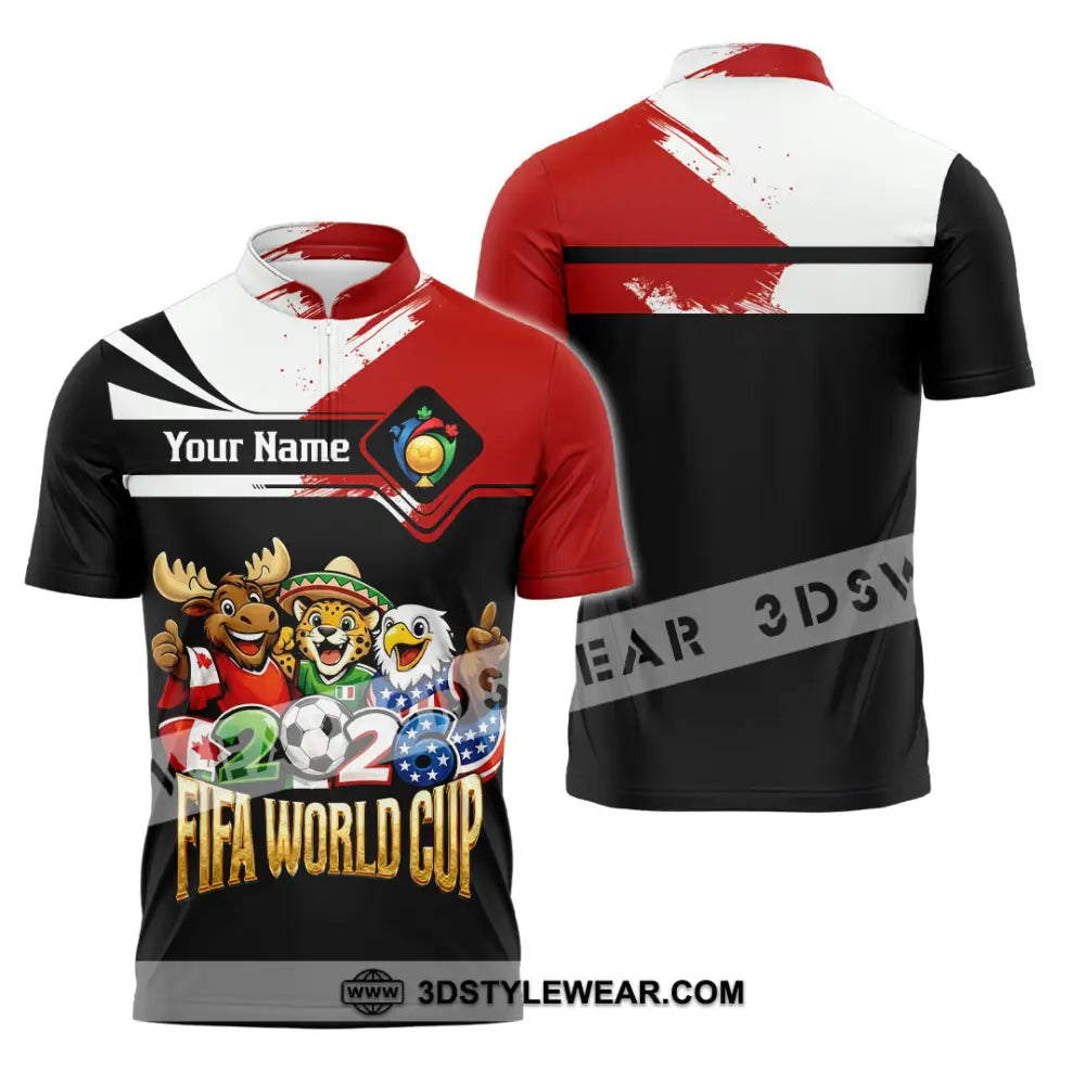 Unisex Shirt - Custom World Cup 2026 Shirt - Zipper Polo Shirt / S - T-shirt