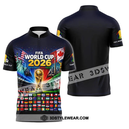 Unisex Shirt - Custom World Cup 2026 Shirt - Zipper Polo Shirt / S - T-shirt