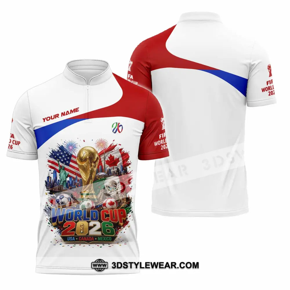 Unisex Shirt - Custom World Cup 2026 Shirt - Zipper Polo Shirt / S - T-shirt