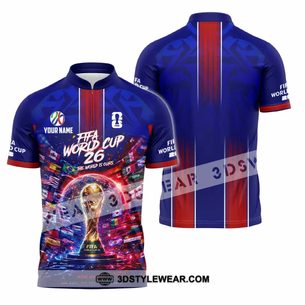 Unisex Shirt - Custom World Cup 2026 Shirt - Zipper Polo Shirt / S - T-shirt