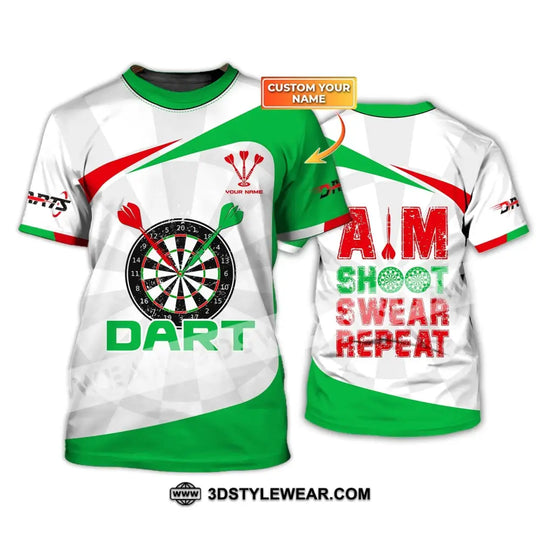 Unisex Shirt, Darts Shirt, Darts T-Shirt, Shoot Swear Repeat, Darts Lover Gift, Darts Gamer T-Shirt style option 1