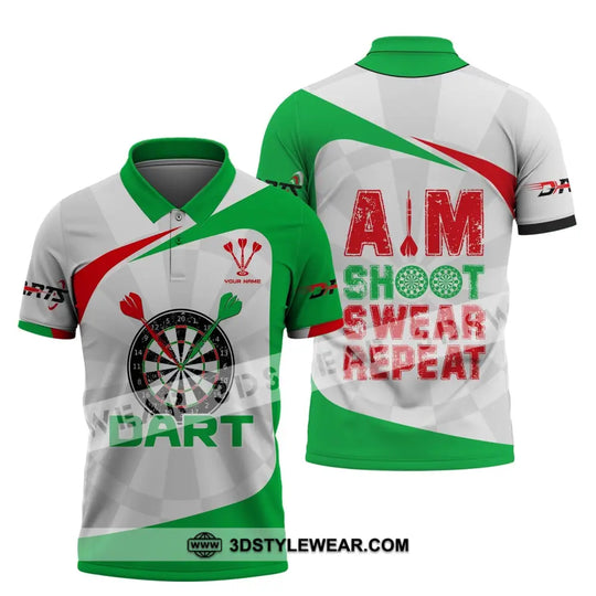 Unisex Shirt, Darts Shirt, Darts T-Shirt, Shoot Swear Repeat, Darts Lover Gift, Darts Gamer T-Shirt style option 4