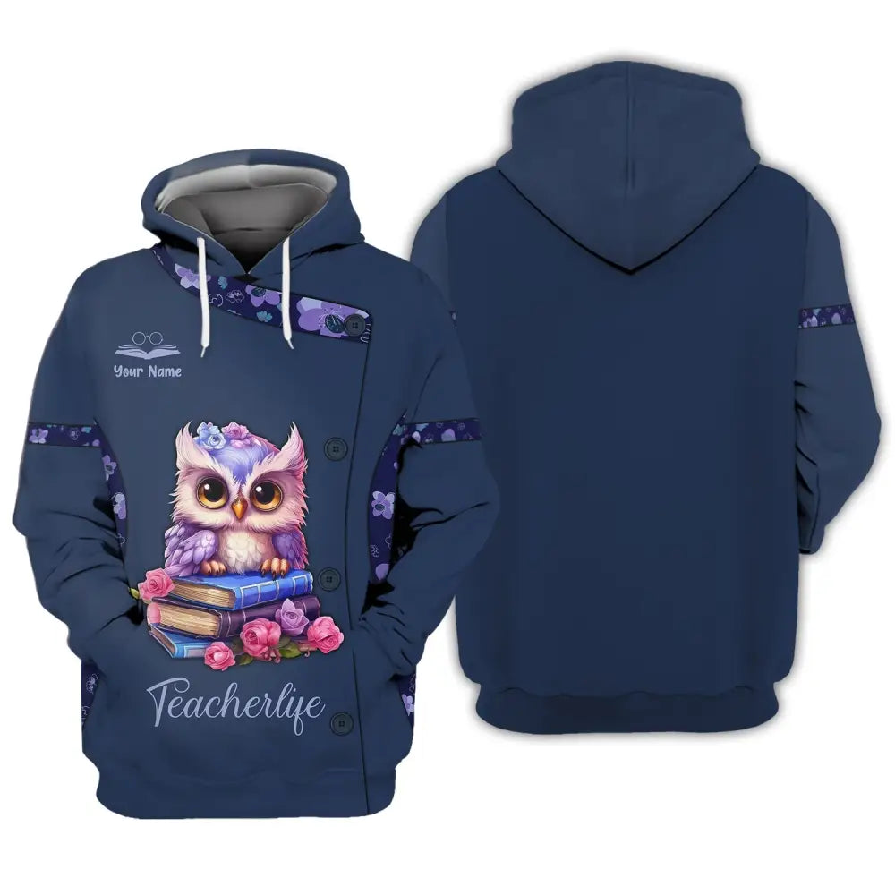 Unisex Shirt Teacher Hoodie Owl Gift For Teachers / S T-Shirt