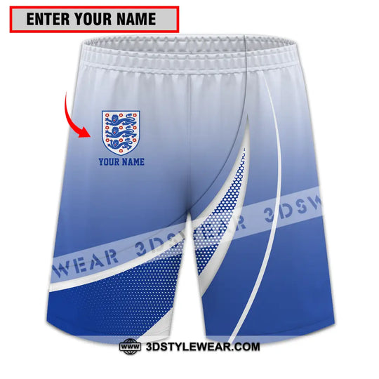 Unisex Short Pants - Custom Name And Number, England Euro 2024 Short Pants style option 1