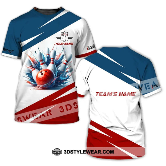 Unisex T-Shirt, Custom Name and Team Name Bowling T-Shirt, Bowling Club, Shirt For Bowling Lovers style option 2