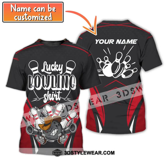 Unisex T-Shirt, Custom Name Bowling T-Shirt, Bowling Love, Shirt For Bowling Lovers style option 1
