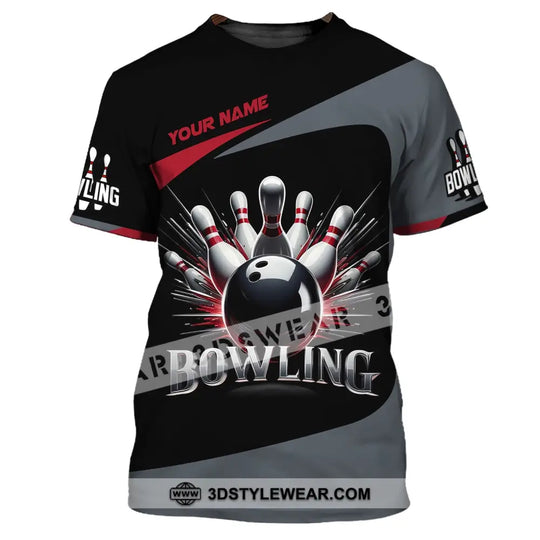 Unisex T-Shirt, Custom Name Bowling T-Shirt, Bowling Love Shirt, Shirt For Bowling Lovers style option 2