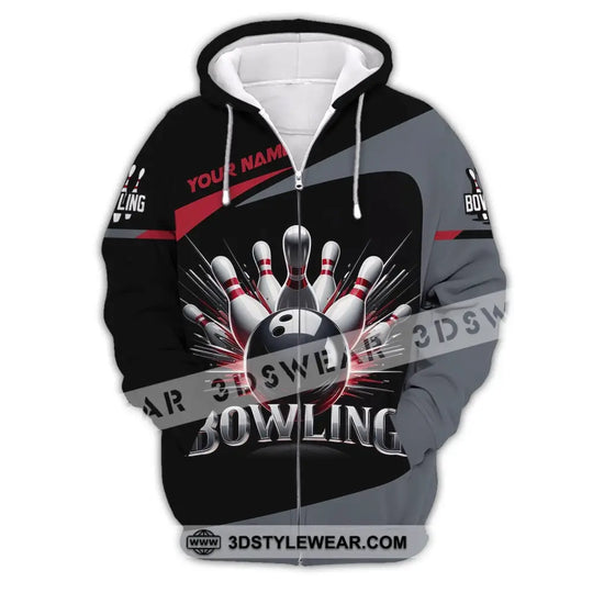 Unisex T-Shirt, Custom Name Bowling T-Shirt, Bowling Love Shirt, Shirt For Bowling Lovers style option 3
