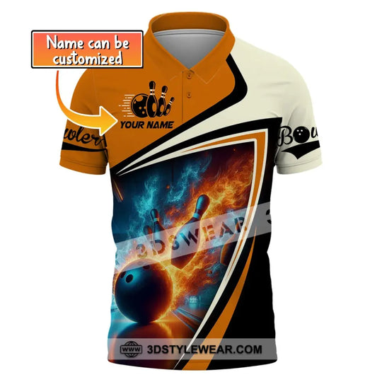 Unisex T-Shirt, Custom Name Bowling Polo Shirt, Bowler T-Shirt, Shirt For Bowling Lovers style option 1