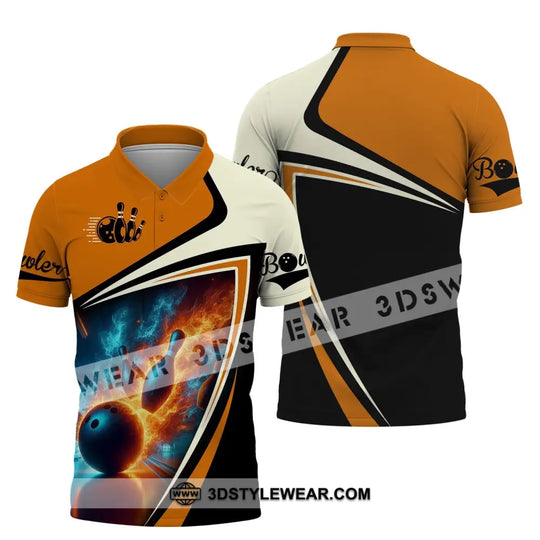 Unisex T-Shirt, Custom Name Bowling Polo Shirt, Bowler T-Shirt, Shirt For Bowling Lovers style option 4