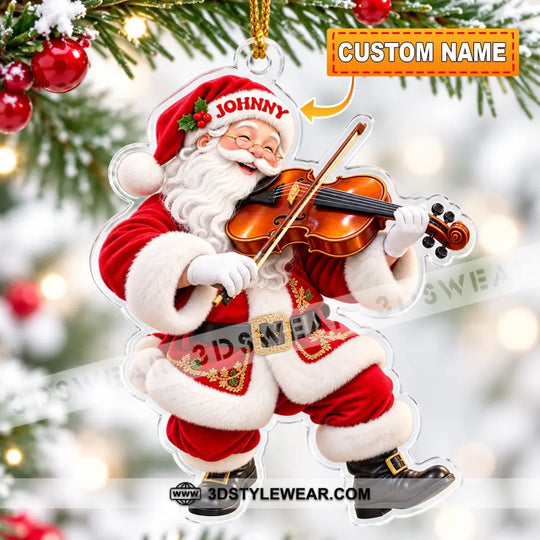 Violin Home Decor, Christmas Ornament, Personalized Ornament style option 1