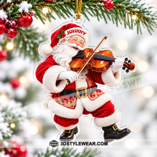 Violin Home Decor, Christmas Ornament, Personalized Ornament style option 3