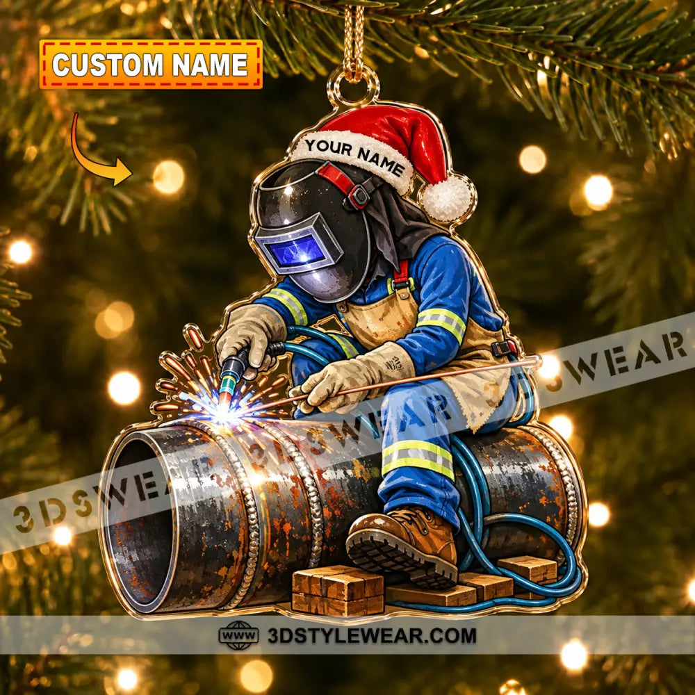 Welder Home Decor Christmas Ornament Personalized Ornament - 3.54’’ / 1 Ornament - Ornament