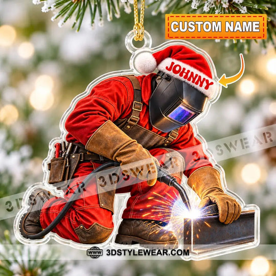 Welder Home Decor, Christmas Ornament, Personalized Ornament style option 1