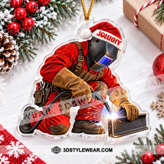 Welder Home Decor, Christmas Ornament, Personalized Ornament style option 4