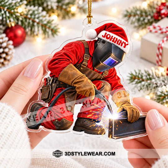 Welder Home Decor, Christmas Ornament, Personalized Ornament style option 3