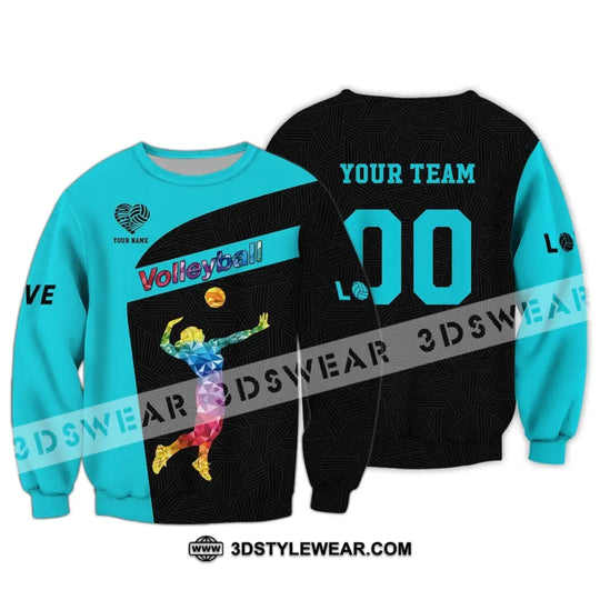 Woman Shirt, Custom Name and Number Volleyball Shirt, Volleyball Hoodie, T-Shirt for Volleyball Team, Gift for Volleyball Players style option 3