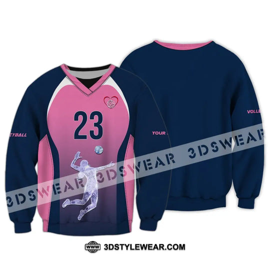 Woman Shirt, Custom Name and Number Volleyball Shirt, Volleyball Hoodie, Volleyball Team T-Shirt, Gift for Volleyball Players style option 3