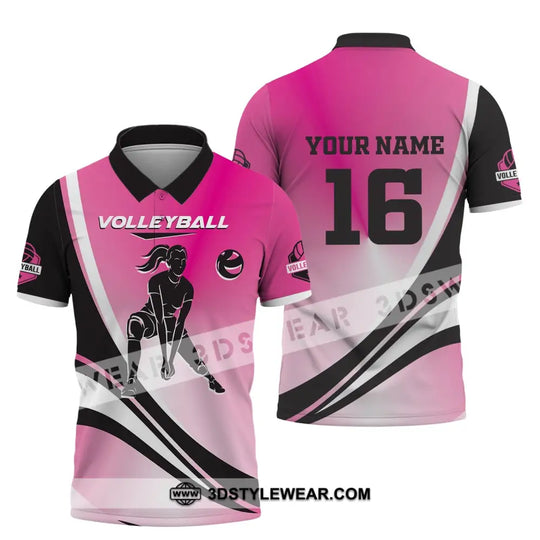 Woman Shirt, Custom Name and Number Volleyball Shirt, T-Shirt for Volleyball Club, Gift for Volleyball Players style option 4