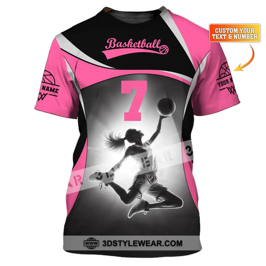 Woman Shirt, Custom Name and Number Volleyball Shirt, T-Shirt for Volleyball Team, Gift for Volleyball Players style option 1