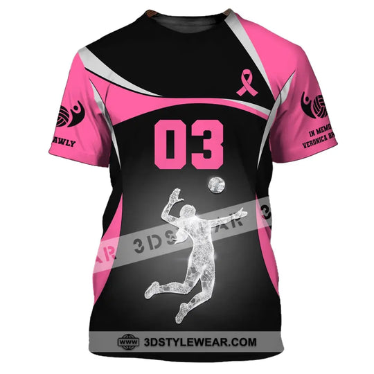Woman Shirt, Custom Name and Number Volleyball Shirt, T-Shirt for Volleyball Team, Gift for Volleyball Players style option 2