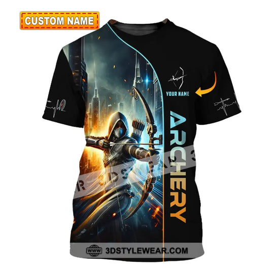 Woman Shirt, Custom Name Archer Shirt, Archery Polo Long Sleeve, Archer Gift style option 1