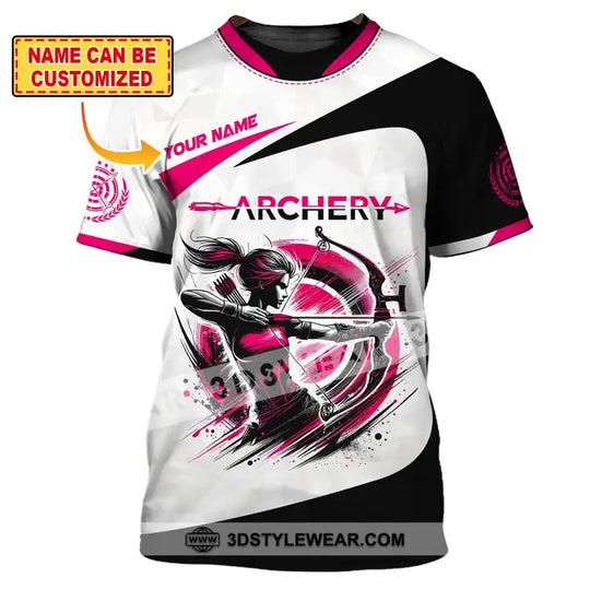 Woman Shirt, Custom Name Archer Shirt, Archery Team Uniform, Archer Gift style option 1