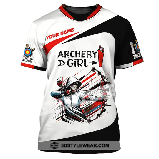 Woman Shirt, Custom Name Archery Shirt, Archery Girl, Shirt for Archery Lovers style option 4