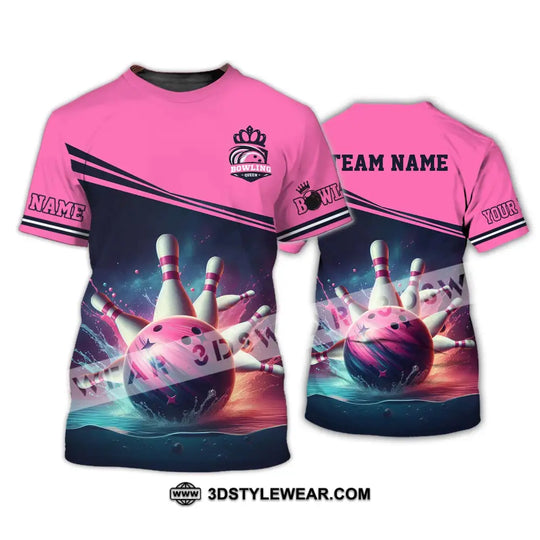 Woman Shirt - Custom Name Shirt, Bowling Shirt - Gift for Bowling Lovers style option 2