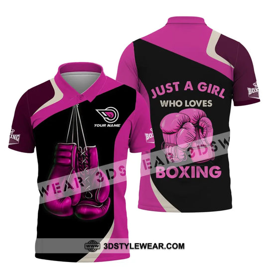 Woman Shirt - Custom Name Boxing Shirt - Boxing Lover Shirt - Boxing Girl T-shirt style option 3