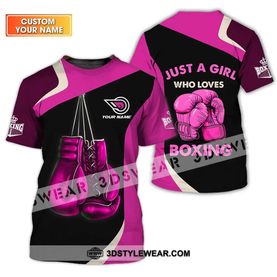 Woman Shirt - Custom Name Boxing Shirt - Boxing Lover Shirt - Boxing Girl T-shirt style option 1