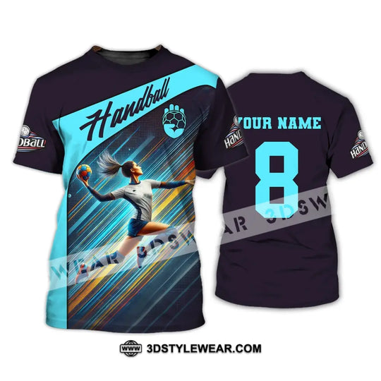 Woman Shirt, Custom Name Handball Shirt, Handball T-Shirt  Hoodie, Shirt for Handball Players style option 2