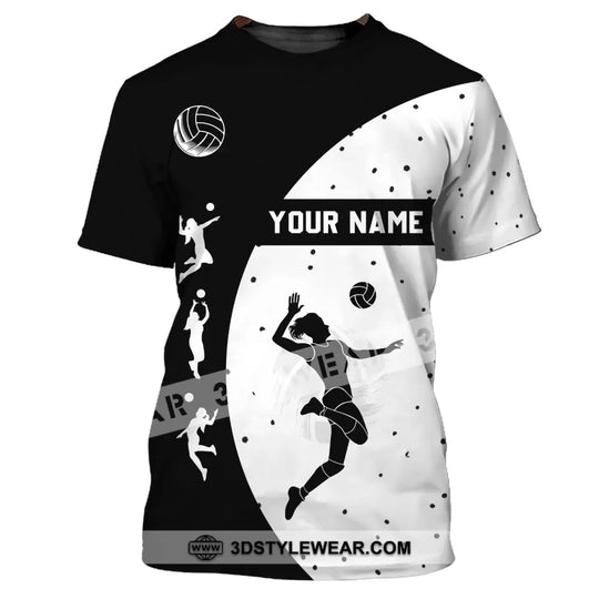 Woman Shirt - Custom Name T-Shirt - Volleyball Shirt - Volleyball Clothing style option 3