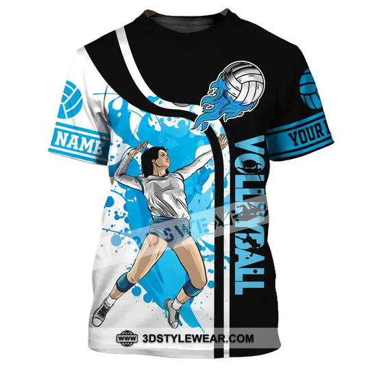 Woman Shirt, Custom Name Volleyball Hoodie, Volleyball T-shirt, Gift for Volleyball Player style option 3