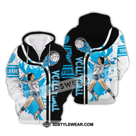 Woman Shirt, Custom Name Volleyball Hoodie, Volleyball T-shirt, Gift for Volleyball Player style option 4