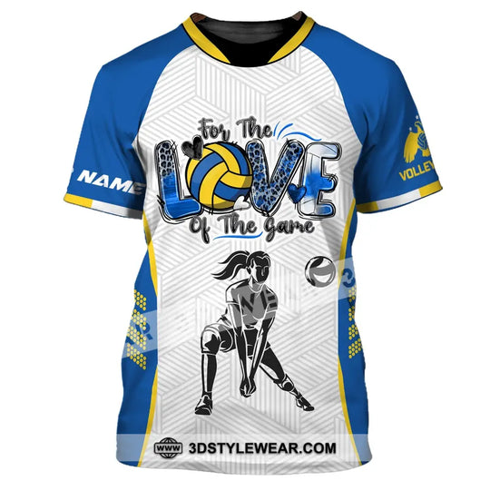 Woman Shirt, Custom Volleyball Shirt, For The Love Of The Game, T-Shirt for Volleyball Club, Gift for Volleyball Players style option 2