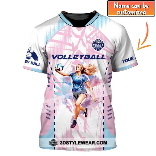 Woman Shirt, Volleyball Custom Shirt, Volleyball Team, T-Shirt for Volleyball Club, Gift for Volleyball Players style option 1
