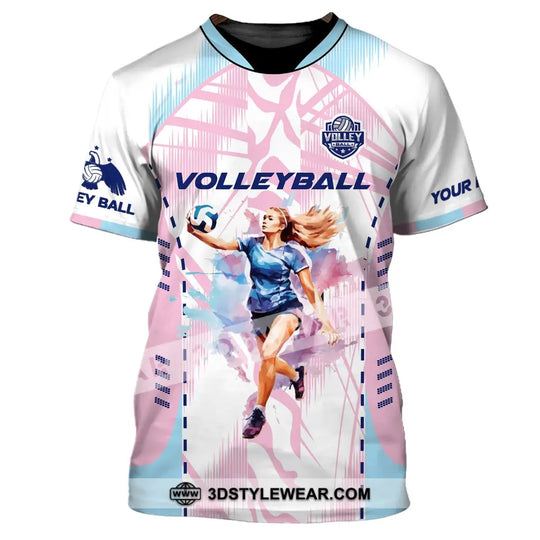 Woman Shirt, Volleyball Custom Shirt, Volleyball Team, T-Shirt for Volleyball Club, Gift for Volleyball Players style option 2