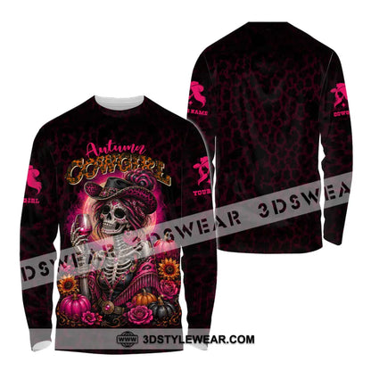 Women Shirt - Custom Autumn Cowgirl Shirt - Long Sleeve Shirt / S - T-shirt