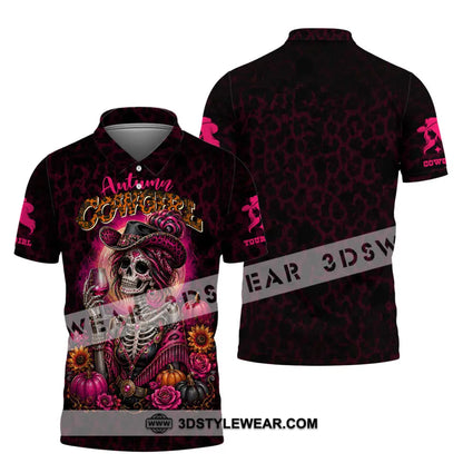 Women Shirt - Custom Autumn Cowgirl Shirt - Polo Shirt / S - T-shirt