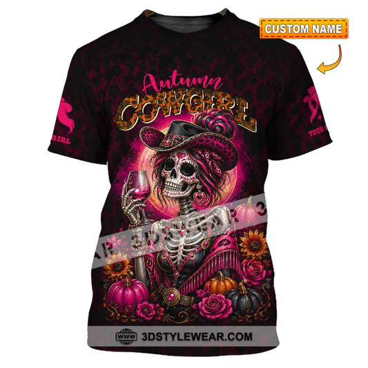 Women Shirt - Custom Autumn Cowgirl Shirt - T-shirt