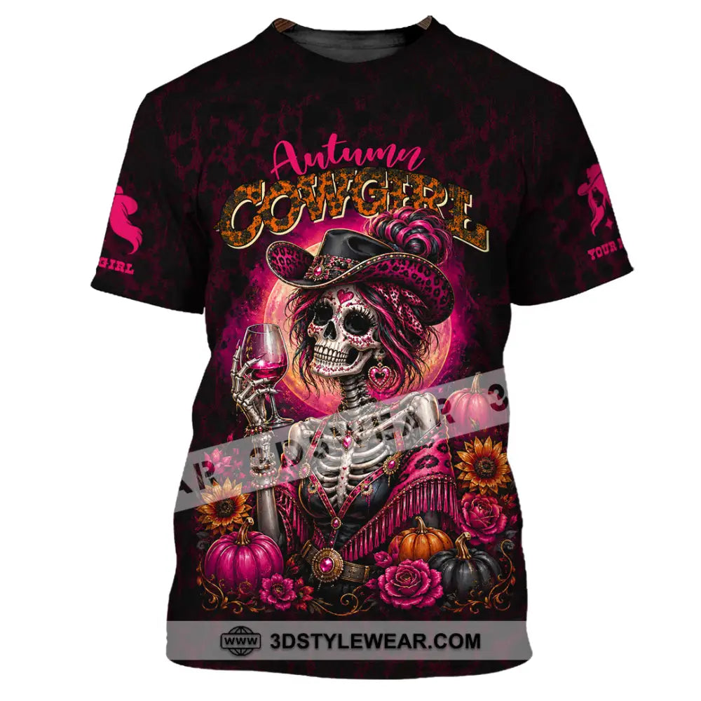 Women Shirt - Custom Autumn Cowgirl Shirt - T-Shirt / S - T-shirt