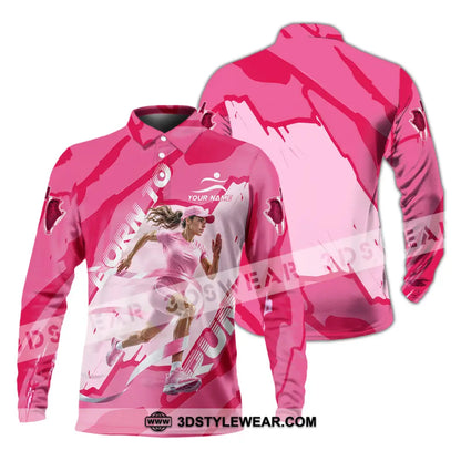 Women Shirt - Custom Born To Run Shirt - Long Sleeve Polo / S - T-shirt
