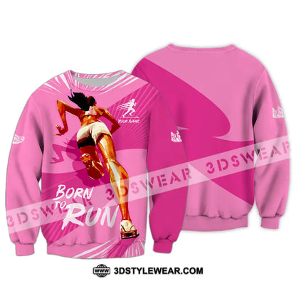 Women Shirt - Custom Born To Run Shirt - Long Sleeve / S - T-shirt