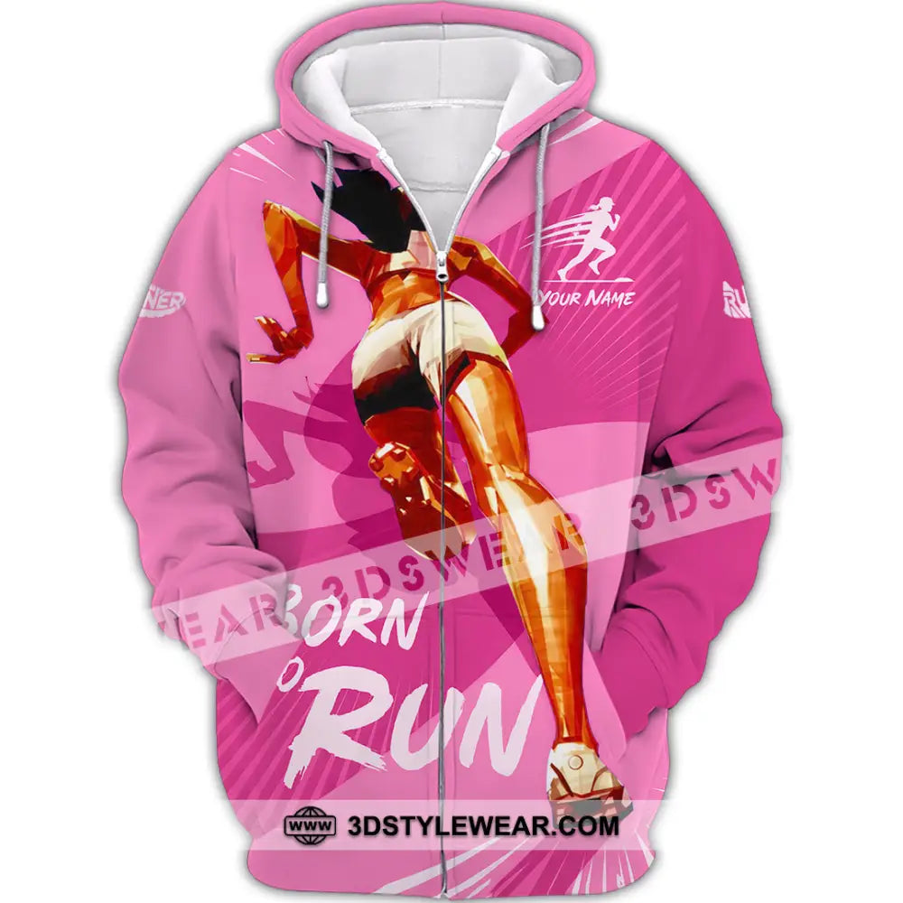 Women Shirt - Custom Born To Run Shirt - Zipper Hoodie / S - T-shirt