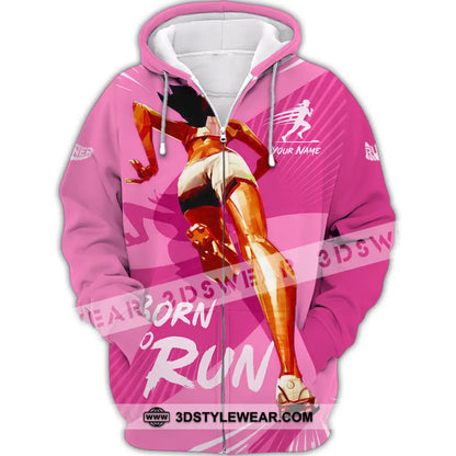 Women Shirt - Custom Born To Run Shirt - Zipper Hoodie / S - T-shirt